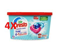 4 X Bio Presto Power Caps Detersivo Bucato Lavatrice In Capsule - Igiene E Fre