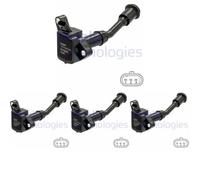 4 x Bobina d'accensione DELPHI per FORD C-MAX II, FOCUS III, FOCUS III
