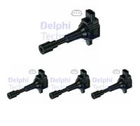 4 x Bobina d'accensione DELPHI per MAZDA 2, 3 I, 3 II