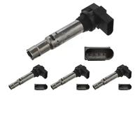 4 x Bobina d'accensione FEBI BILSTEIN per AUDI, SEAT, SKODA, VW A1, A2, A3, A3
