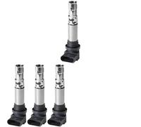 4 x Bobina d'accensione HELLA per AUDI, SEAT, SKODA, VW A1, A2, A3, A3 8P, A3