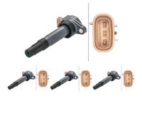 4 x Bobina d'accensione HELLA per SUZUKI GRAND VITARA II, SPLASH, SWIFT IV