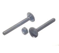 4 X Bulloni Quadrati M10 X 100Mm Con Dadi In Acciaio BZP | Onestopd