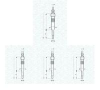 4 x Candela a incandescenza MAGNETI MARELLI per AUDI, FORD, GAZ, OPEL, RENAULT,