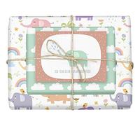 '4 X carta da regalo "Elefante per bambini: doppelseitige fogli DIN A2 (Oeko, carta riciclata) + 1 X cartolina | per ragazzi e ragazze | Made in Germany