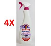 4 X Chanteclair Sgrassatore Con Candeggina Bouquet Fiorito Trigger 625 Ml. Spra