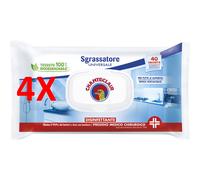 4 X Chanteclair Sgrassatore Universale 40 Salviette Disinfettanti Superfici