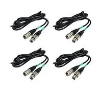 4 x Chauvet DJ 3P XLR DMX cavo 7,6 m disco DJ DMX