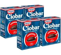 4 x Ciobar - Preparato per Cioccolata Calda Fondente - Cioccolato Denso e Cremoso - Scatola con 5 Bustine - 115 g