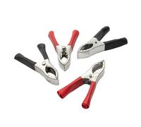 4 X Coccodrillo Alligatore Auto Van Batteria Test Cavo Isolato Clip 75mm 30A