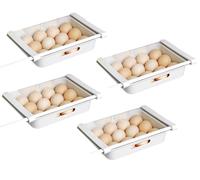 4 X Contenitore Uova per Frigorifero Organizer Porta 12 Conservazione Lattina