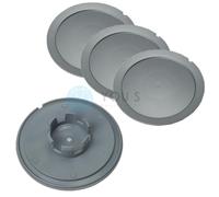 4 X Coprimozzi Coprimozzo Coprimozzo 147,0 - 58,5 Mm - Argento