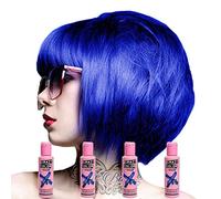 4 x Crazy Color Semi Permanent Hair Colour Dyes by Renbow 100ml Sky Blue 59