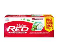 4 x dentifricio ayurvedico rosso Dabur, placca di protezione, alito cattivo -...