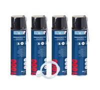 4 x Dinitrol 1000 trasparente cavità Wax aerosol da 500 ml + 600 mm prolunga ugello