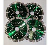 4 X Disco Diamantato 125 MM Eibenstock Emf 125 Granito Cemento Lama Premium