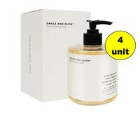 4 x doccia profumo lavaggio corpo Grace And Glow English Pear & Freesia SPEDI...