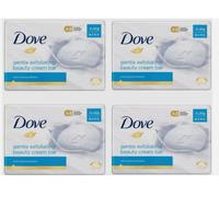 4 X Dove Esfoliante Gentile Bellezza Crema Barrette Pacco Doppio 90g (8 Saponi