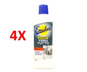 4 X Emulsio Tergitutto Sgrassatore Igienizzante 375 Ml. Tergi Tutto