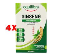 4 X Equilibra Ginseng Vegicaps 60 Perle Integratore Alimentare Tono Ed Energia