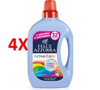 4 X Felce Azzurra Detersivo Bucato Lavatrice Liquido Active Color Per Capi Colo