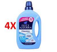 4 X Felce Azzurra Detersivo Bucato Lavatrice Liquido Profumazione Classica 32 L