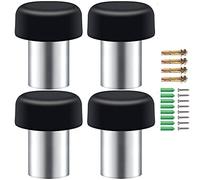 4 X Fermaporta a Pavimento in Acciaio Inossidabile con Gomma Altezza 60mm