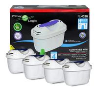 4 x FilterLogic Filtri Acqua Universali Compatibili Brita Aluna/Mavea