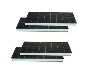 4 X Filtro ai carboni attivi adatto per Bosch Siemens Neff Balay Constructa Küppersbusch cappe e set aria di ricambio per 00296178 - CD53030