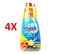 4 X Finish Gel Per Lavastoviglie Power Lemon 90 Lavaggi (ml 600 X 3 Pezzi)