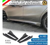 4 X FLAP SPLITTER SPOILER MINIGONNE LATERALI CARBON LOOK PER PEUGEOT 207