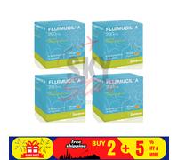 4 x Fluimucil A 200 mg 30 bustine granuli chiaro sapore di arancia catarro