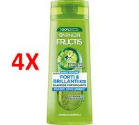 4 X Fructis Shampoo Fortificante 2in1 Forti & Brillanti - Per Capelli Normali C