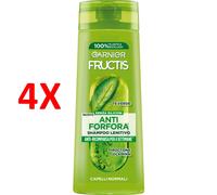 4 X Fructis Shampoo Lenitivo Antiforfora Capelli Normali Al Te' Verde 250 Ml.