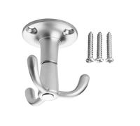 4 x Ganci Appendiabiti Girevole TROMSO Triplo Finizione Acciaio Inox opaco 53 x 50 mm Base Ø 40 mm Distanza Fori 25 mm