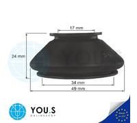 4 X Giunto di Supporto Gomma Manicotti Staubmanschetten 17 34 24 MM per VW Rover
