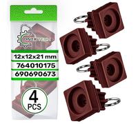 4 x Gommini Griglia Piano Cottura 12x12x21mm 764010175 per Smeg - ONIX TECH
