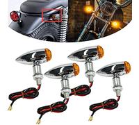 4 x Indicatori di Direzione Mini Frecce Fanali Impermeabile Antiurti per Moto Bobber Scooter Cruiser Quad Off Road.
