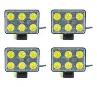 4 x Lampade a Fascio LED 3D 12V/24V Flood Spot 18W Fuoristrada Pickup...