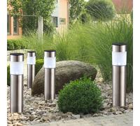 4 X LED Esterno Solare Lampada Faretto Giardino Fatti - Luce Casa Cortile 38cm