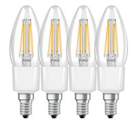4 X LED Filamento Smart+ Candela 4W=40W E14 Klar 470lm Bianco Caldo Dimmerabile