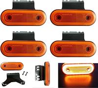 4 x LED Luci di Posizione Laterali Indicatore Ingombro Arancia Giallo Ambra Camion Rimorchio Furgoni 12v 24v E9