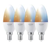 4 X LED Smart + Candele 4,9W=40W E14 Opaco 470lm Cct 2700K-6500K Dimmerabile [EEK: F]