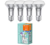 4 x Ledvance LED Smart+ R63 Riflettore 6W E27 RGBW Bluetooth Alexa Google Apple