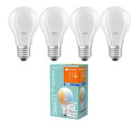 4 X Ledvance Smart+ Filamento Pera 6W=60W E27 Opaco 806lm 2700K-6500K Bluetooth [EEK: E]