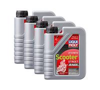 4 x Liqui Moly 1053 Motore Bike 2t Synth Scooter Street Race Moto Anti Sfregamento 1L