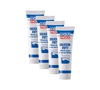 4 X Liqui Moly 3312 Silicon Grasso di Silicone trasparente pasta grasso lubrificante 100 G