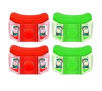 4 x Luci di navigazione per barche a LED per barche Yacht Barca a Motore Caccia a Pesca Notturna (Rosso, Verde)
