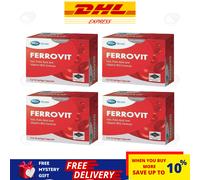 4 X Mega WeCare FERROVIT Ferro, Acido Folico e Vitamina B 12 Formula 50 Capsule