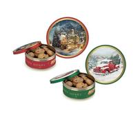 4 X mini confezione di biscotti danesi 114 g collezione natalizia Realizzati con i migliori ingredienti Ottimi per l'ora del tè grafiche assortite